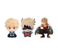 Zhongkaihua MHA Anime Figure Bakugou Katsuki Look Up Figure and Stuffed Animal 3-Piece Set