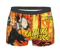 Zhongkaihua MHA Mens Underwear Midoriya Izuku Bakugo Katsuki Boxers Briefs Anime 3D Print Autumn Winter Christmas Birthday Gift