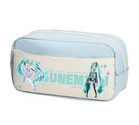 Zhongkaihua Miku Pencil Case Anime Themed Canvas Pencil Large Capacity Fashion Stationery Bag, Back to School Gift for Boys and Girls