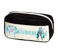 Zhongkaihua Miku Pencil Case Anime Themed Canvas Pencil Large Capacity Fashion Stationery Bag, Back to School Gift for Boys and Girls