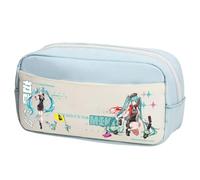 Zhongkaihua Miku Pencil Case Anime Themed Canvas Pencil Large Capacity Fashion Stationery Bag, Back to School Gift for Boys and Girls