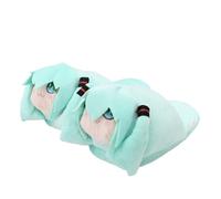 Zhongkaihua Miku Plush Cotton Anime Slippers, Unisex, 28CM, Kids & Adults, Anime Fans, Halloween, Slipper