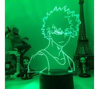 Zhongkaihua My Hero Academia 3D led Night Light Anime Night Light Beside Table Lamp,16 Colors Auto Changing Touch Switch Desk Decoration Lamps Birthday Gift with Remote Control