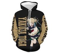 Zhongkaihua My Hero Academia Hoodie Anime MHA Himiko Toga Figure Printed Hooded Sweatshirt Long Sleeve Casual Top Pullover Jumper for Kids Adult