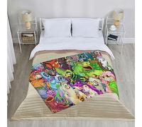 Zhongkaihua My Singing Monsters Blanket - Cartoon Anime Wubbox Furcorn Theme Print Soft Fluffy Flannel Lunch break Blanket, Ideal Anime All Season Rest Bedding Blanket Birthday Gift