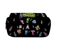 Zhongkaihua My Singing Monsters Fashion Stationery Pencil Case for Girls/Boys Teenager Schooler Gift, Wubbox Cartoon Large Capacity Compartment Back to School Pen Bag