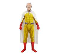 Zhongkaihua One Punch Man Cosplay Costume, Saitama Battle Suit Bodysuit With Headgear, Halloween Carnival Show Role Play Men's Muscle Jumpsuit