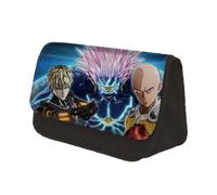 Zhongkaihua One Punch Man Saitama Tatsumaki Genos Fashion Stationery Polyester Pencil Case for Girls Boys Schooler Gift, Large Capacity Back to School Anime Pen Bag