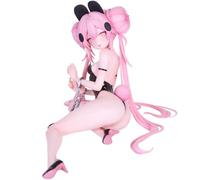 Zhongkaihua Original Sinno10P - Bunny Ver Figure 11CM Kneeling Pose PVC Statue with Fur Base, Anime Girl Collectible for Desk Display Decoration Ornament