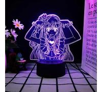 Zhongkaihua Oshi No Ko Anime Night Light 3D Illusion LED Night Light Hoshino Ai Anime Figure Model Acrylic Illusion Lamp 16 Colours Changing with Touch Remote