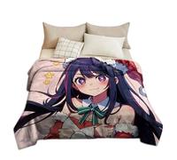 Zhongkaihua Oshi no Ko Blanket Anime Characters 2D Printed Flannel Blanket Super Soft Fleece Blanket for Beds Couch Nap Blanket Christmas Exclusive Edition