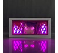 Zhongkaihua Oshi no Ko Merch Anime 3D Night Light Lamp Art Paper Carving Table Lamp Box Frame, Hoshino Ai Figure Papercut Lamp Room Desk Decorations