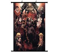 Zhongkaihua Overlord Anime Wall Scroll Poster Albedo Anime 3D Prints Character Pattern Scroll Poster Art Decor Canvas