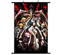 Zhongkaihua Overlord Anime Wall Scroll Poster Albedo Anime 3D Prints Character Pattern Scroll Poster Art Decor Canvas