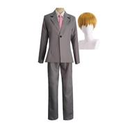 Zhongkaihua Reigen Arataka Cosplay Costume Gray Suit, S-XL | Anime Uniform Outfit, Carnival Halloween, Comic Convention Theme Party, Shirt Tie Pants