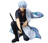 Zhongkaihua Sakata Gintoki Figure Squatting Drawing Sword Model 12CM PVC, Sakata Gintoki Action Figure Anime Figures Statue Collectibles Desktop Decorations Gifts