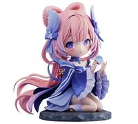 Zhongkaihua Sangonomiya Kokomi Figure Mini Statue Q Ver. Model Sitting Position Cute Anime Mini Figurine for Game Fans Collectible Desktop Ornament Gift