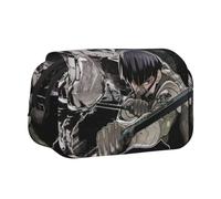 Zhongkaihua Soshiro Hoshina/Hibino Kafka Anime 3D Printing Pencil Case Large Capacity Double Zip Double Compartment Canvas Pencil Bag Students Start School Stationery Supplies Gift