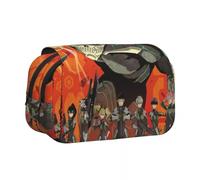 Zhongkaihua Soshiro Hoshina/Hibino Kafka Anime 3D Printing Pencil Case Large Capacity Double Zip Double Compartment Canvas Pencil Bag Students Start School Stationery Supplies Gift