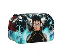Zhongkaihua Soshiro Hoshina/Hibino Kafka Anime 3D Printing Pencil Case Large Capacity Double Zip Double Compartment Canvas Pencil Bag Students Start School Stationery Supplies Gift