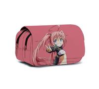 Zhongkaihua That Time I Got Reincarnated as a Slime Rimuru Tempest Milim Nava Fashion Stationery Pencil Case for Girls Boys Schooler Gift, Large Capacity Back to School Pen Bag
