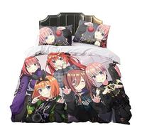 Zhongkaihua The Quintessential Quintuplets Merch Bedding 3 Piece Set Anime 3D Print Bedding Double Single King Size Duvet Cover Pillow Cover Bed Set Home Decorative Gifts