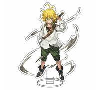 Zhongkaihua The Seven Deadly Sins: Wrath of the Gods Display Desk Stand Humanoid Transparent Acrylic Decor Action Figure Cartoon Character Meliodas Image Bracket Collection Statue