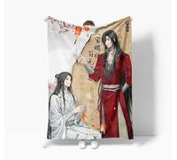 Zhongkaihua Tian Guan Ci Fu Blanket Anime Fleece Blanket Xie Lian/Hua Cheng/Hua Cheng/Shi Qing Xuan Figure 3D Printed Nap Blankets Soft Fluffy Throw for Bed Home Sofa Office