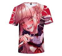 Zhongkaihua Toga Himiko Short Sleeve Women's Boku no Hero Summer T-Shirt Summer My Hero Academia Crewneck Anime T Shirt 3D Printed Breathable Summer Tops for Girls and Boys