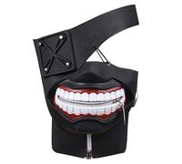 Zhongkaihua Tokyo Ghoul Mask Kaneki Ken Cosplay Face Mask Zipper Fancy Dress Kaneki Ken Costume Props Masquerade Halloween Easter Mask