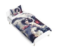 Zhongkaihua Tokyo Ghoul Merch Bedding Kids Single Sets 2 Piece 135 * 200CM, Tokyo Ghoul Figure Printed Cartoon Duvet and Pillow Cover Bed Set Bedroom Home Decorative