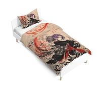 Zhongkaihua Tokyo Ghoul Merch Bedding Kids Single Sets 2 Piece 135 * 200CM, Tokyo Ghoul Figure Printed Cartoon Duvet and Pillow Cover Bed Set Bedroom Home Decorative