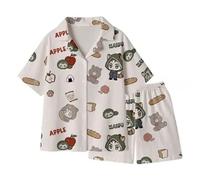 Zhongkaihua Victor Grantz Emily Dyer Anime Print Pajamas Naib Subedar Short Sleeve and Shorts Sleepwear Set Casual Homewear Sleepwear for Unisex