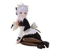 Zhongkaihua Wandering Witch: The Journey of Elaina Figure Cute Cat Ears Maid Costume Elaina Anime Action Figure Statue Ornaments 13CM