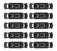 zhongko 10Pcs Double Hole Cord Locks, Metal Toggles for Drawstrings, Spring Toggle Stopper Clip, Cord Lock End Stopper for Clothing, Hoodies, Backpacks, Jackets, Shoelaces, Elasticated Cords