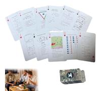 zhongko 52Pcs Tactical Knowledge Playing Cards, Innovative Playing Cards Featuring Essential Tactics and Strategies, Fun Tactical Card for Learning and Gaming, Gifts for Strategy Enthusiasts