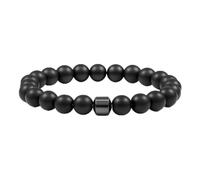 zhongko Anti Alcohol Bracelet, 2025 Reduce the Urge to Drink, Stop Drinking Alcohol Bracelet 8MM Magnetic Wellness Bracelets Relieves Anxiety for Men Women(Black)