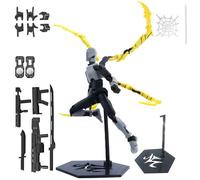 zhongko T13 Action Figures, Spider Action Figure with Multiple Weapons, 3D Movable Figure Toy for Boys, Articulated Joint Figure Robot for Desktop Decor and Birthday Gifts