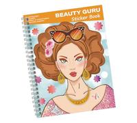 zhongko Top Model Sticker Books, Creative Scene Sticker Book, Dress up Stickers Books for Girls, Girls Stickers Book for Home Travel Plane School Birthday with 20 Colouring Pages
