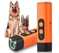 zhongko Ultrasonic Dog Repeller Bark Shield Anti Barking Device for Dogs 2-in-1 Handheld Dog Bark Deterrent Device with LED LightAnti-Bark Device Indoor and Outdoor