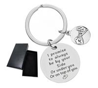 zhongko Valentine's Day Couple Keyring, Anniversary Keyring Gifts for Her, I Love You Gifts for Him, Funny Gifts Keychain for Her Him Valentine Day, Carry This with You