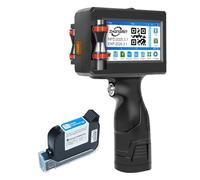 ZHONGMIN Handheld Inkjet Printer with 42ml Quick-Drying Ink Cartridge, Portable Ink Jet Coding Machine for Text/Date/Batch Number/QR Code/Barcode/Logo, Print Height from 0.08 to 0.5 Inch (ZM-C800)