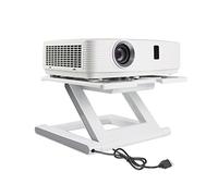 zhongqunli Extendable Projector Desktop Projector Stand Home Cooling Projector Shelf Punch-free Folding Projector Rack Portable Adjustable Projector Stands Projector Wall Mount(White)