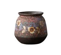 zhongqunli Outdoor Pots, Vintage Ceramic Succulent Flowerpot, Hand Carved Green Plant Pot, Large Caliber