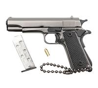 Zhongren 1911 Tactical Mini Keychain Metal Key Chain with Moving Parts Model Collection Pendant Bag Charm for Men Army Fan Boy Friend Gift (Gunblack)