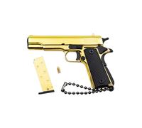 Zhongren 1911 Tactical Mini Keychain Metal Key Chain with Moving Parts Model Collection Pendant Bag Charm for Men Army Fan Boy Friend Gift (Gold)