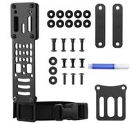 Zhongren Metal Modular Holster Adaptor Universal Expansion Board Adjustable Multi-Angle Hole Tactical Sinking Holster Drop Leg Hanging Plate Compatible Safariland QLS, G-CODE, Blackhawk Models (Black)