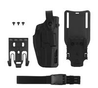 Zhongren MK-17 P320 Tactical Airsoft Gun Holster with QLS Quick Release System Drop Leg Adaptor Military Hunting Airsoft Accessories (Black)