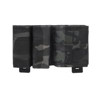 Zhongren Tactical 5.56 Mag Pouch with Double 9mm Magazine Pouch Set MOLLE Carrier Vest Pouch Bags (BK Camo)