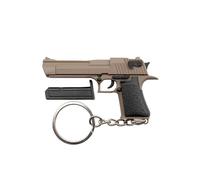 Zhongren Tactical Mini Keychain Metal Key Chain with Moving Parts Model Collection Pendant Bag Charm for Men Army Fan Boy Friend Gift (Tan)